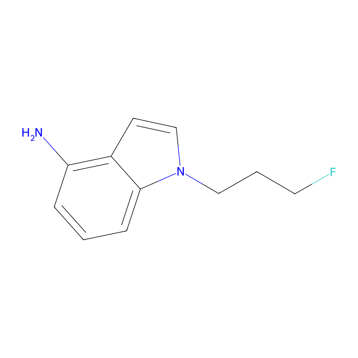 1-(3-fluoropropyl)-1H-indol-4-amine molecular structure, CAS 1523179-76-1