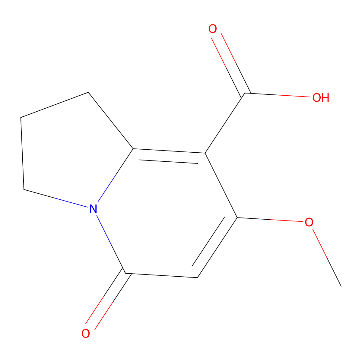 7-Methoxy-5-oxo-1,2,3,5-tetrahydroindolizine-8-carboxylic acid molecular structure, CAS 1523183-55-2
