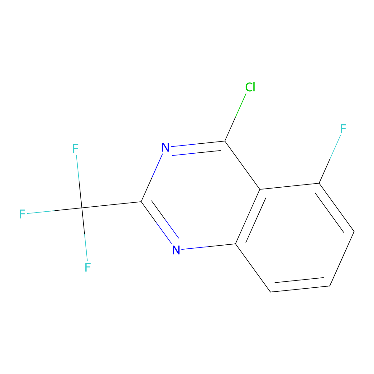 4-Chloro-5-fluoro-2-(trifluoromethyl)quinazoline molecular structure, CAS 1523184-16-8