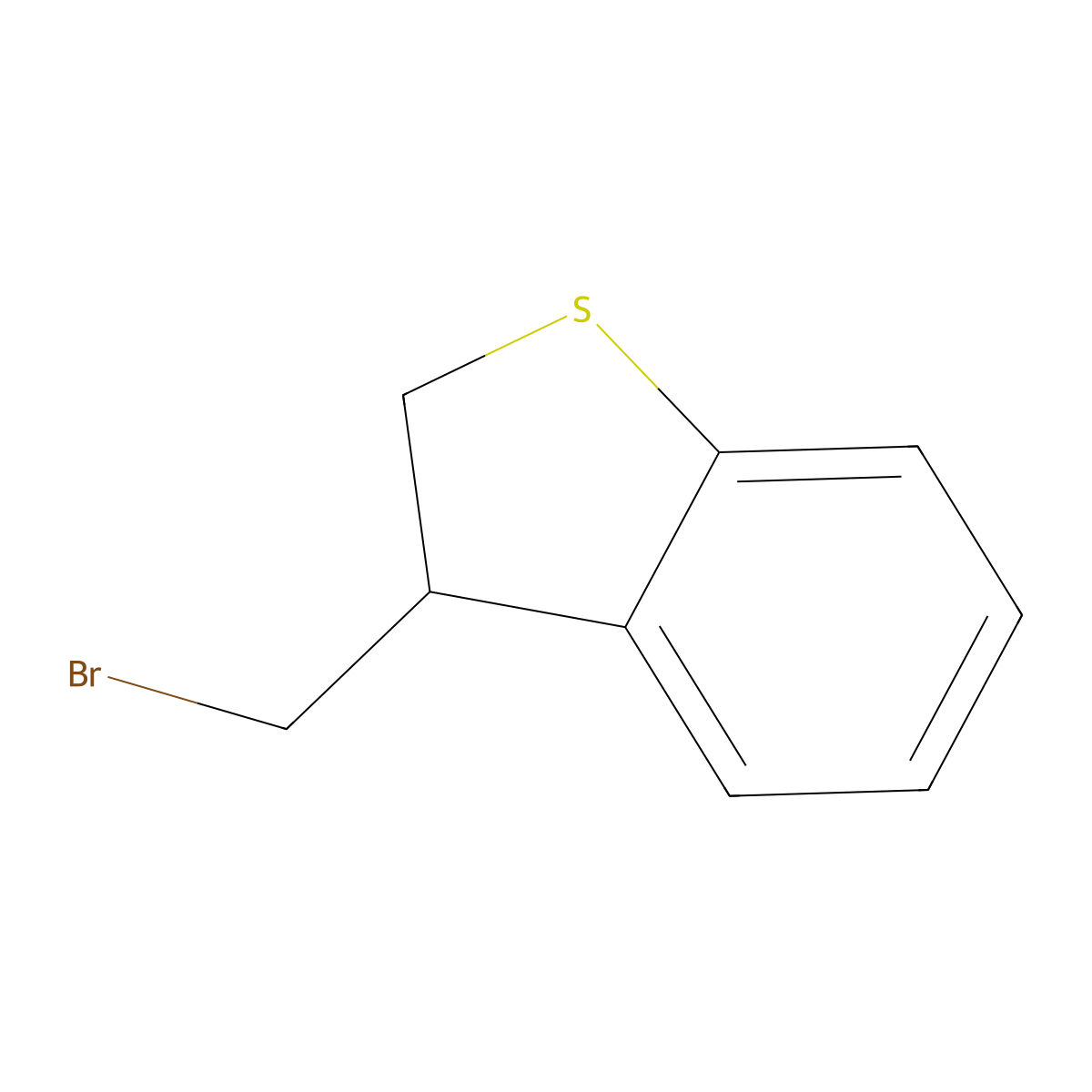 3-(Bromomethyl)-2,3-dihydro-1-benzothiophene molecular structure, CAS 1523197-65-0