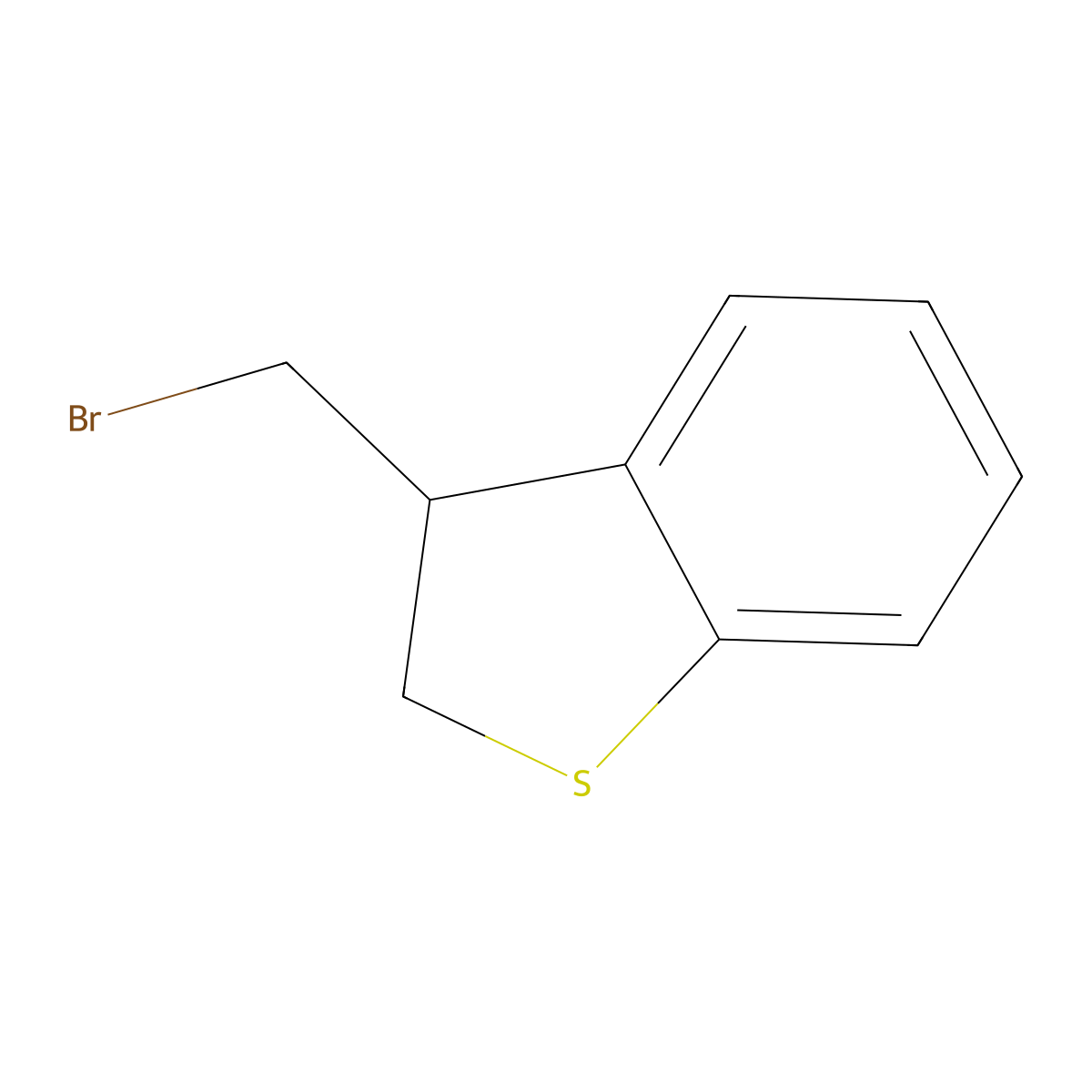 3-(Bromomethyl)-2,3-dihydro-1-benzothiophene molecular structure, CAS 1523197-65-0