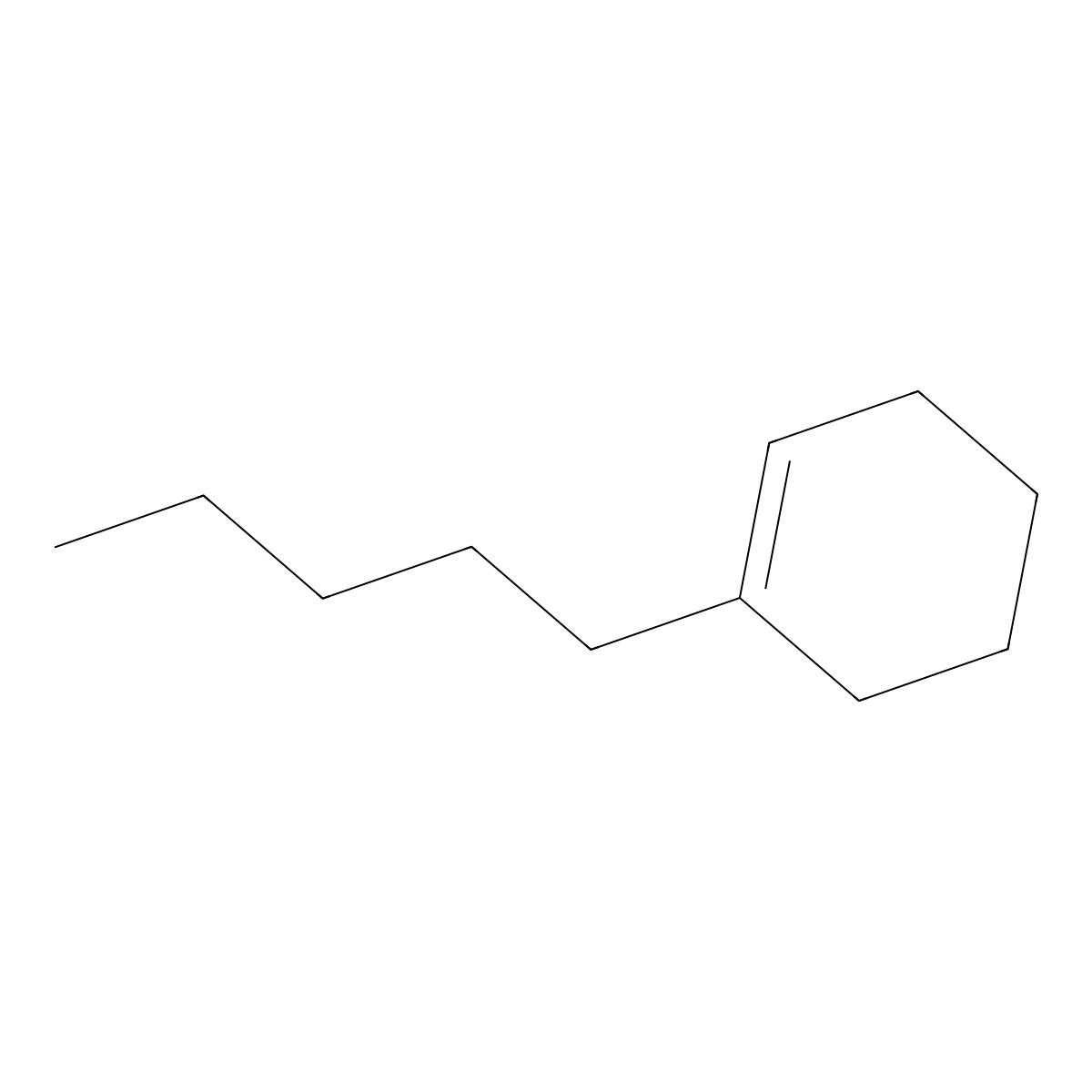 Cyclohexene, 1-pentyl- molecular structure, CAS 15232-85-6