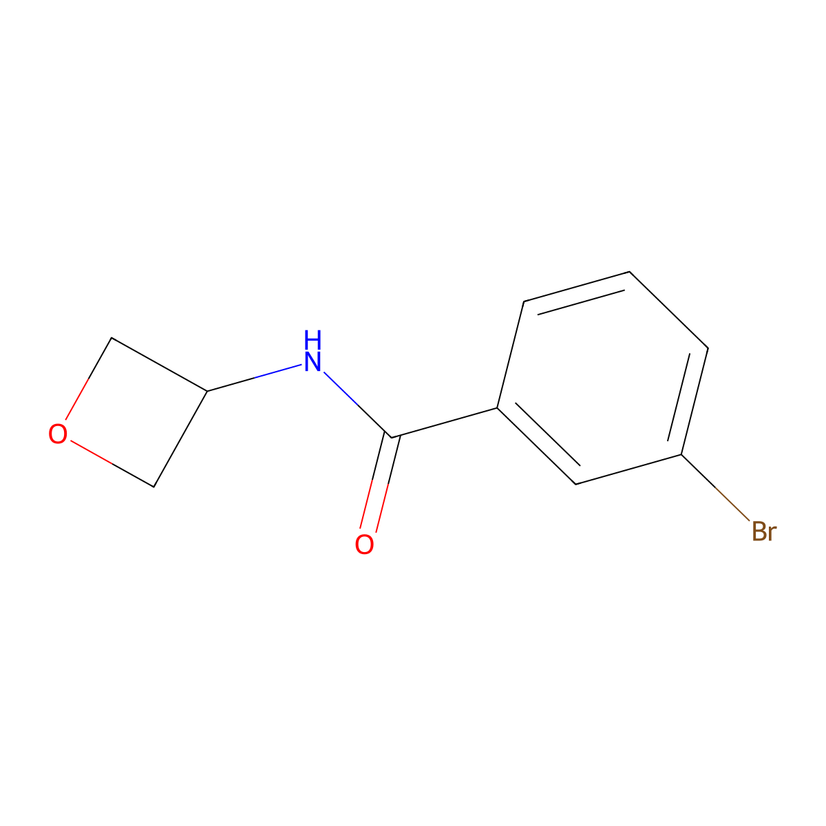 3-Bromo-N-(oxetan-3-yl)benzamide molecular structure, CAS 1523203-42-0