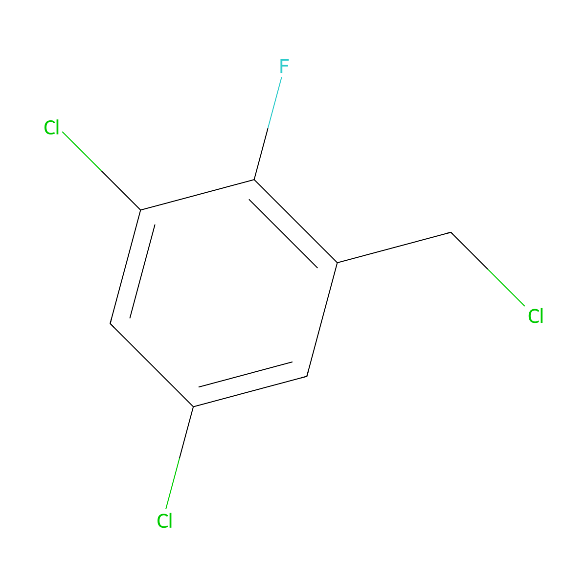 1,5-Dichloro-3-(chloromethyl)-2-fluorobenzene molecular structure, CAS 1523204-39-8