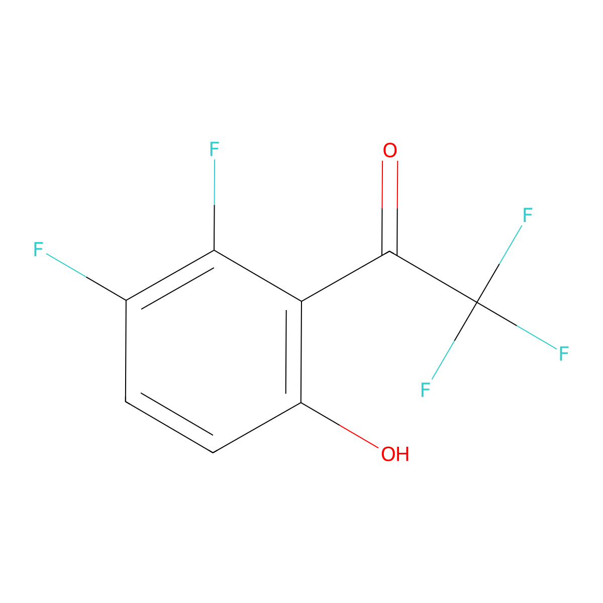 1-(2,3-Difluoro-6-hydroxyphenyl)-2,2,2-trifluoroethanone molecular structure, CAS 1523219-35-3