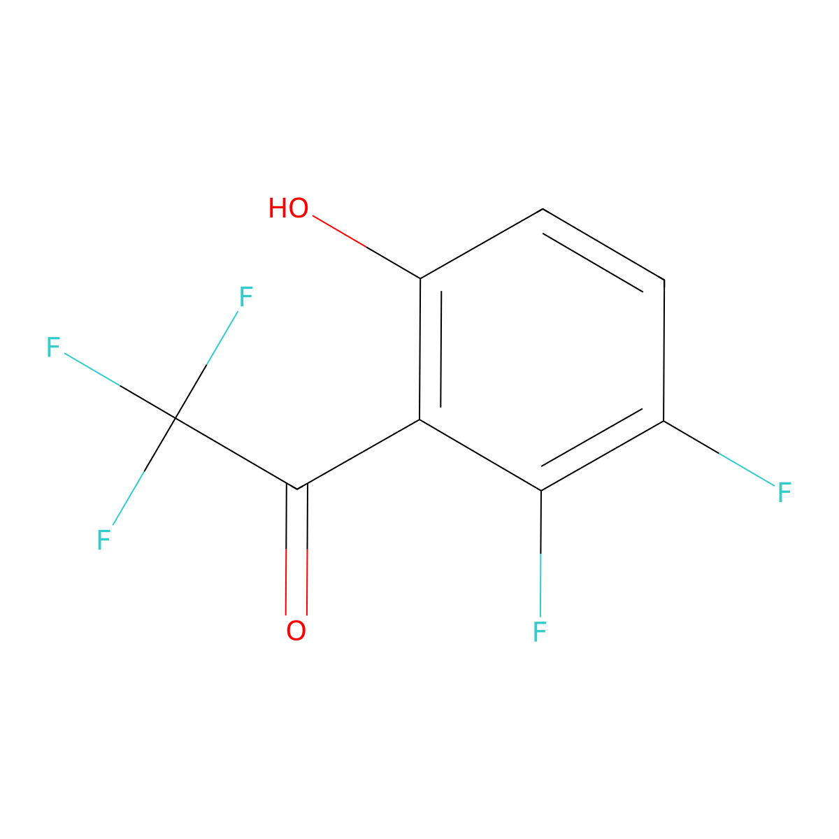 1-(2,3-Difluoro-6-hydroxyphenyl)-2,2,2-trifluoroethanone molecular structure, CAS 1523219-35-3