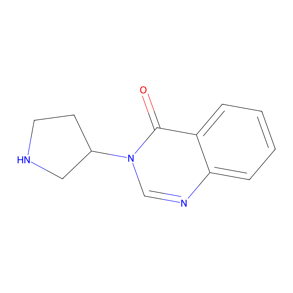3-(pyrrolidin-3-yl)quinazolin-4(3H)-one molecular structure, CAS 1523253-48-6
