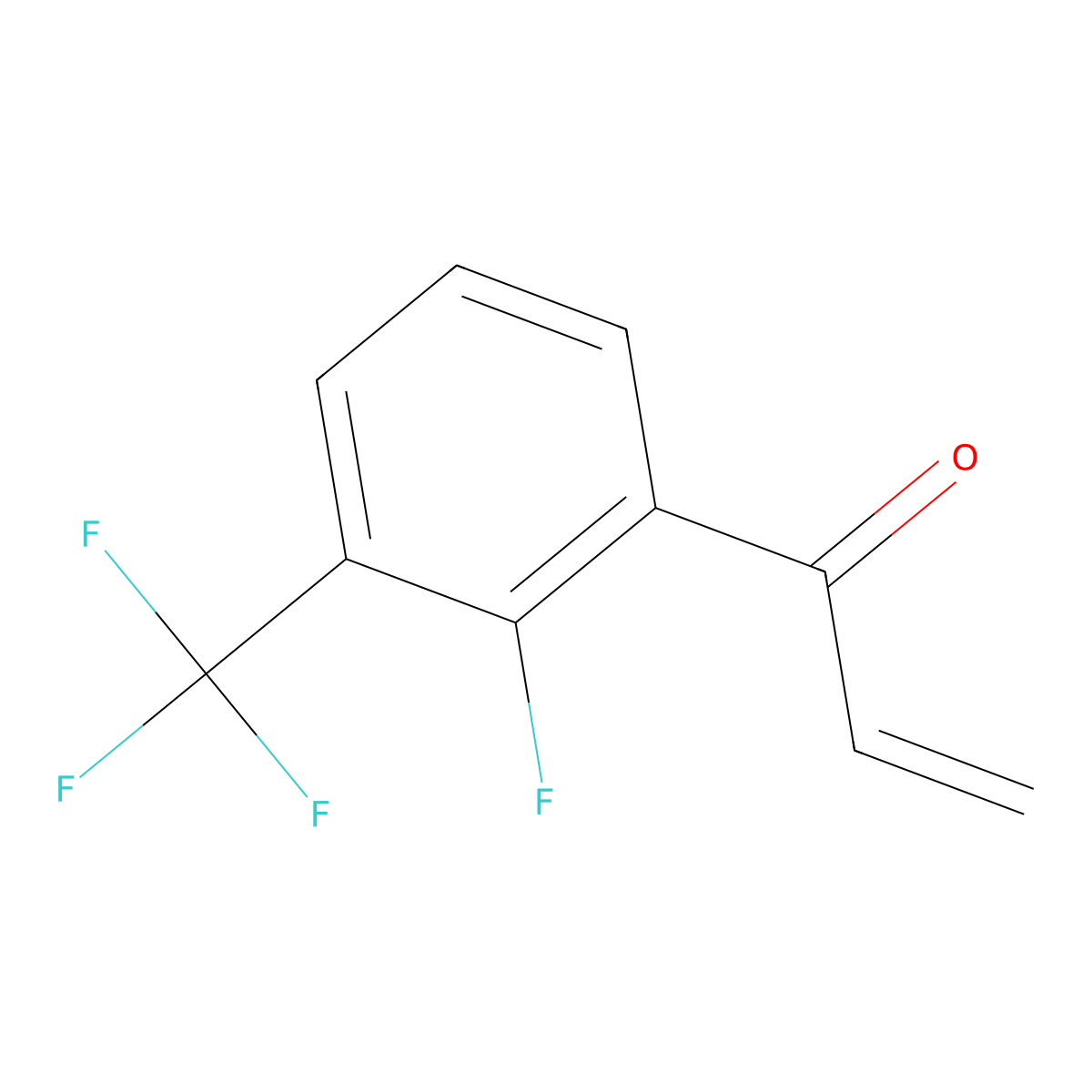 1-[2-Fluoro-3-(trifluoromethyl)phenyl]prop-2-en-1-one molecular structure, CAS 1523271-12-6