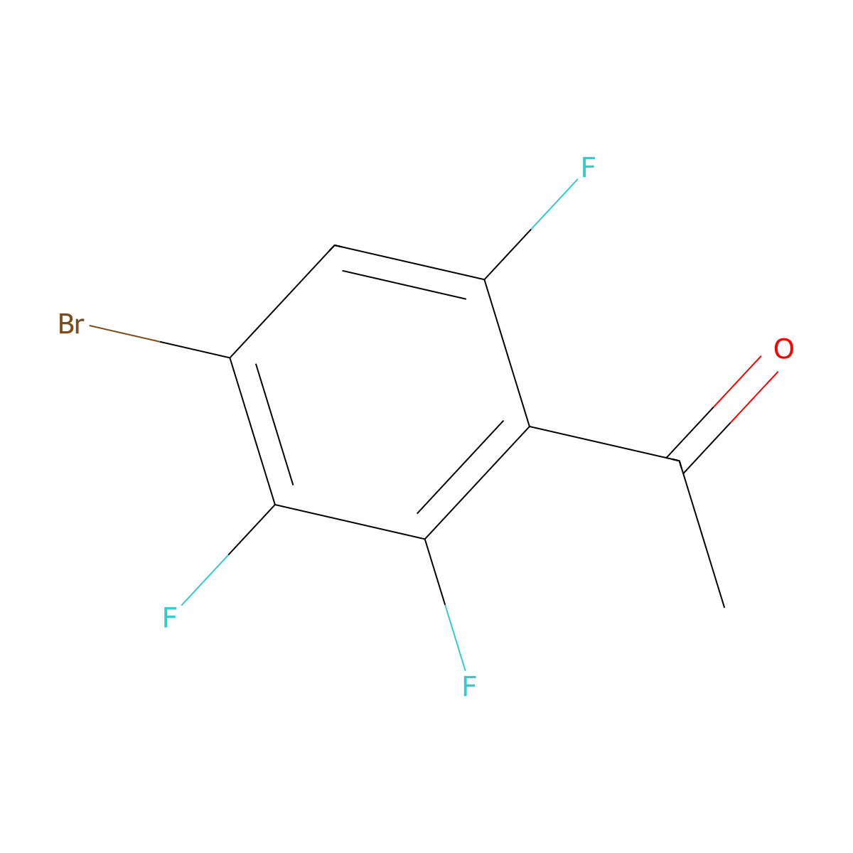 1-(4-Bromo-2,3,6-trifluorophenyl)ethan-1-one molecular structure, CAS 1523271-90-0