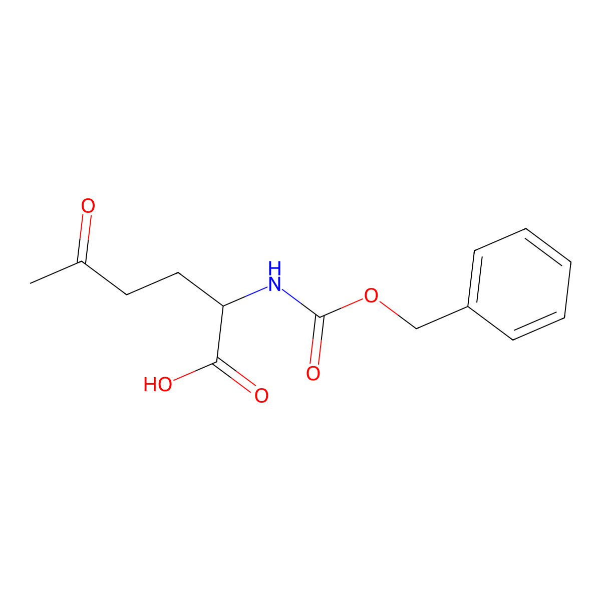 2-{[(Benzyloxy)carbonyl]amino}-5-oxohexanoic acid molecular structure, CAS 1523287-02-6