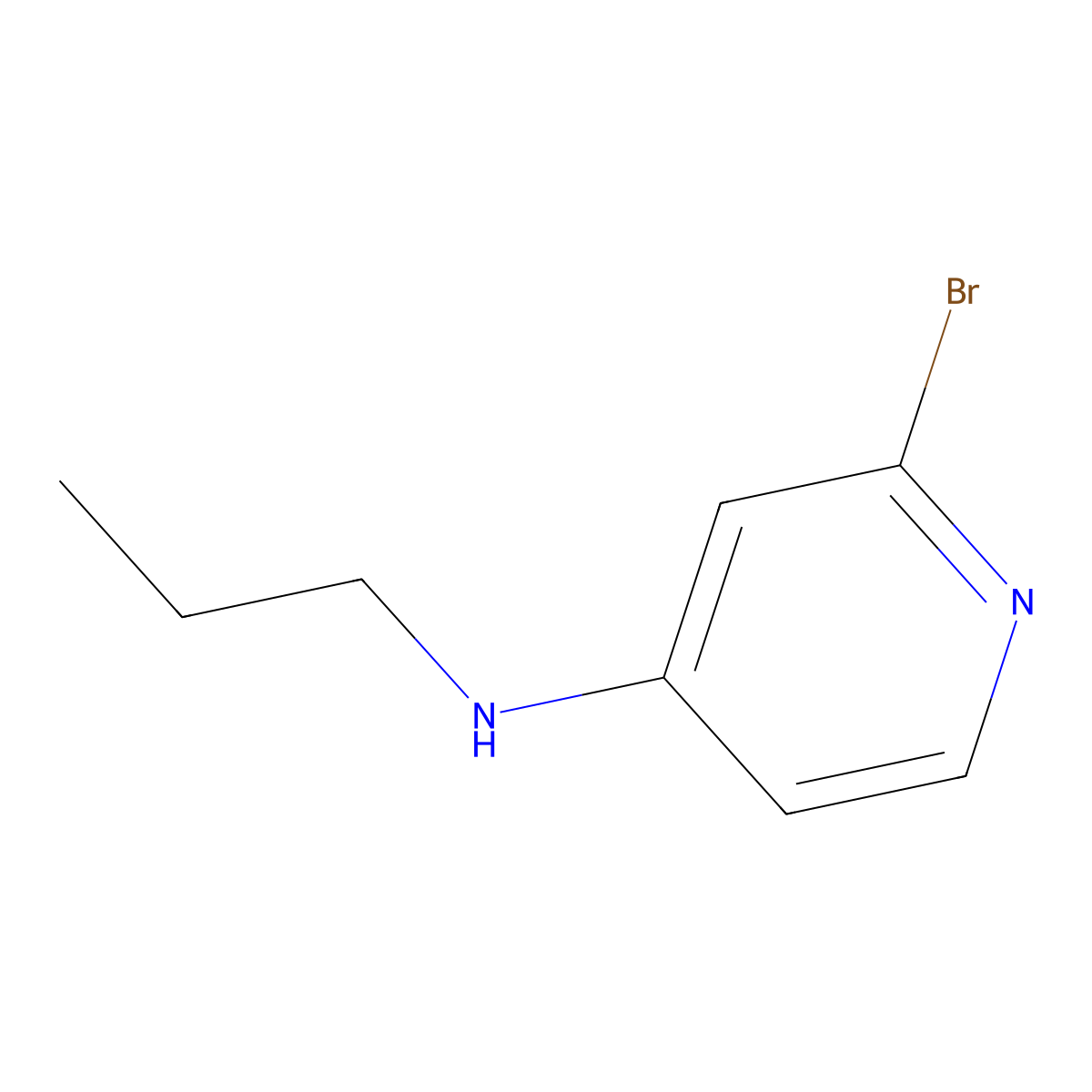 2-Bromo-n-propylpyridin-4-amine molecular structure, CAS 1523294-47-4