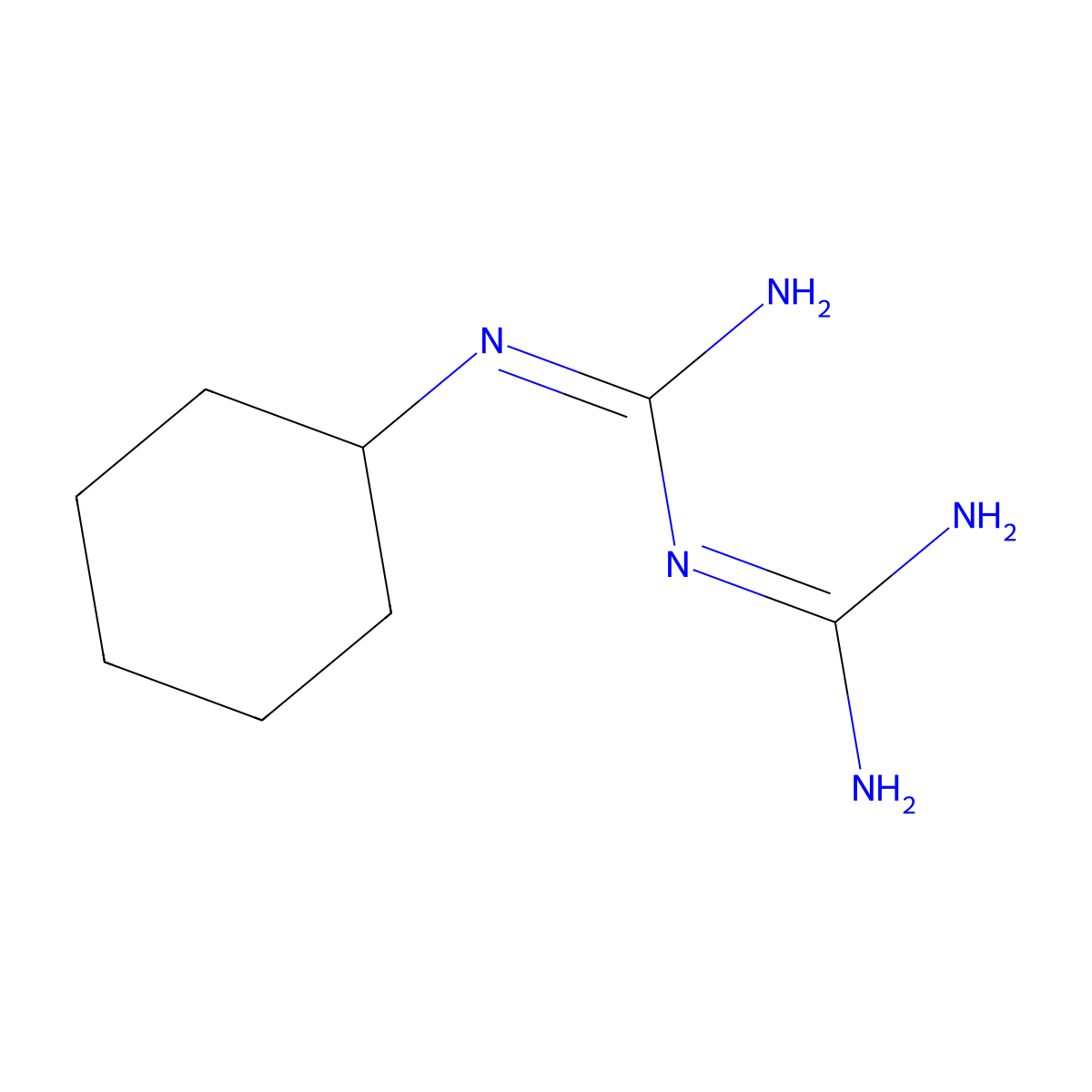 1-Cyclohexyl-biguanide molecular structure, CAS 15233-32-6