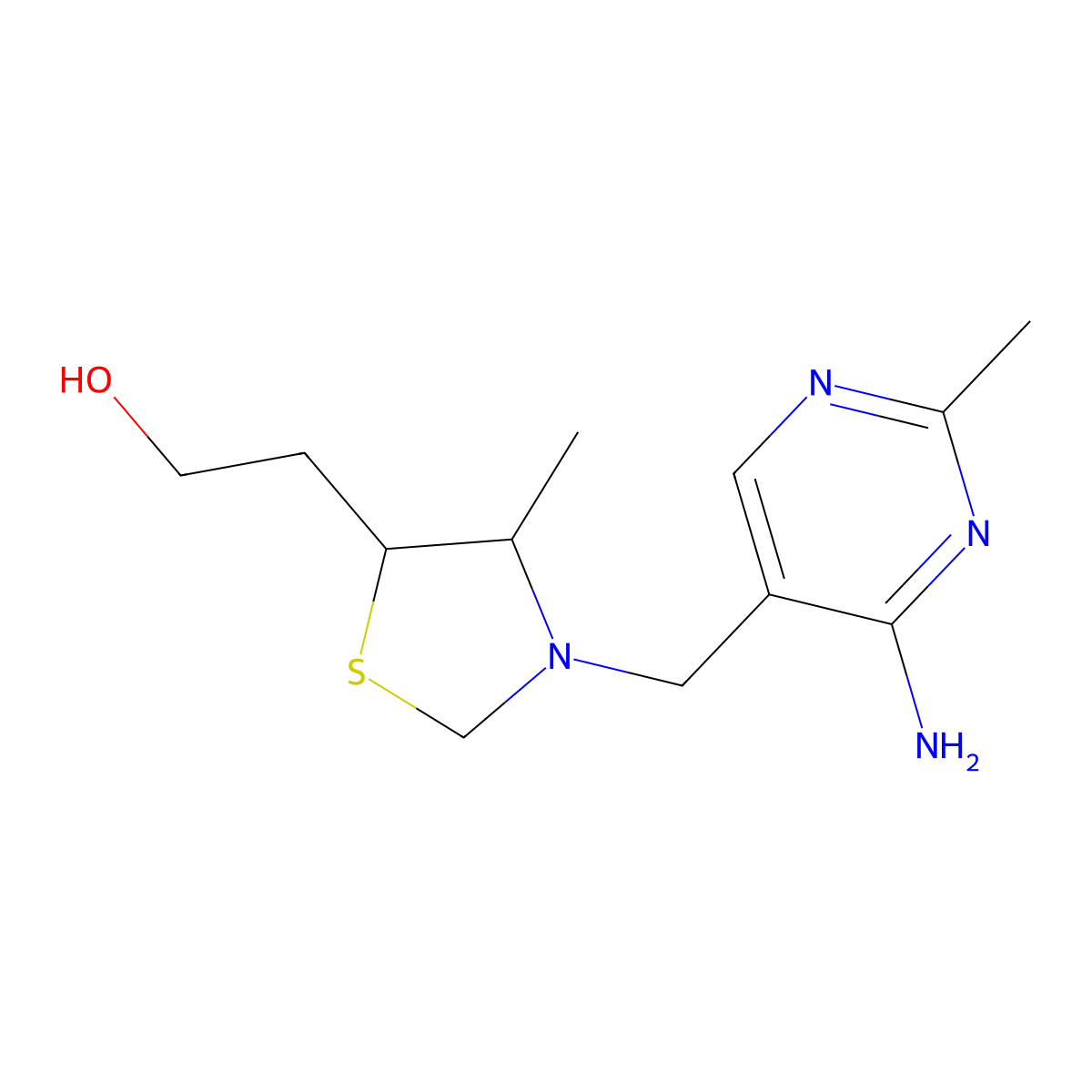 3-((4-Amino-2-methyl-5-pyrimidinyl)methyl)-4-methyl-5-thiazolidineethanol molecular structure, CAS 15233-41-7