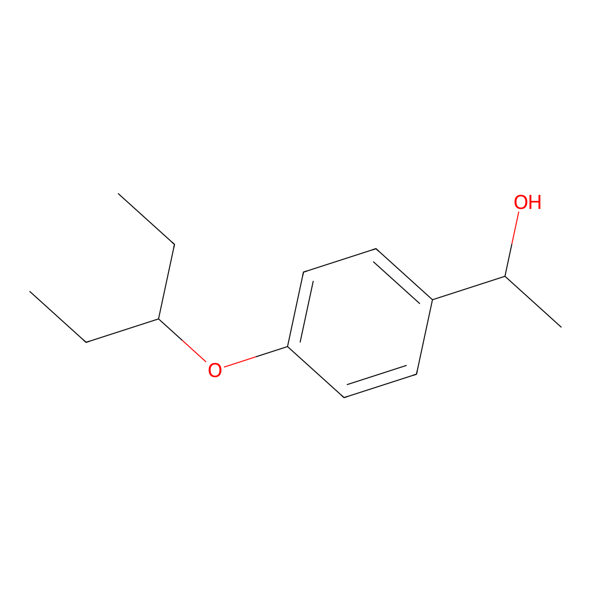 1-[4-(Pentan-3-yloxy)phenyl]ethan-1-ol molecular structure, CAS 1523303-48-1