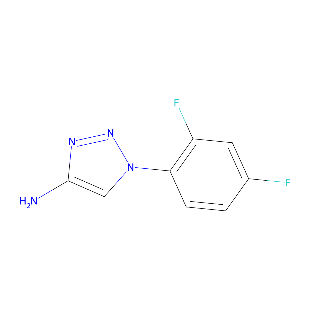 1-(2,4-Difluorophenyl)-1H-1,2,3-triazol-4-amine molecular structure, CAS 1523323-06-9
