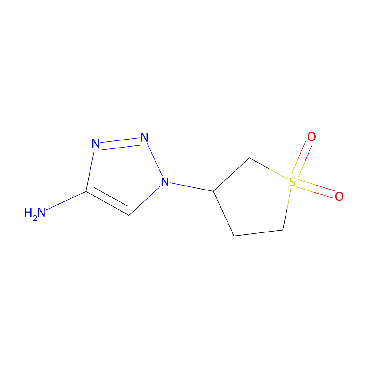 3-(4-Amino-1h-1,2,3-triazol-1-yl)tetrahydrothiophene 1,1-dioxide molecular structure, CAS 1523326-45-5