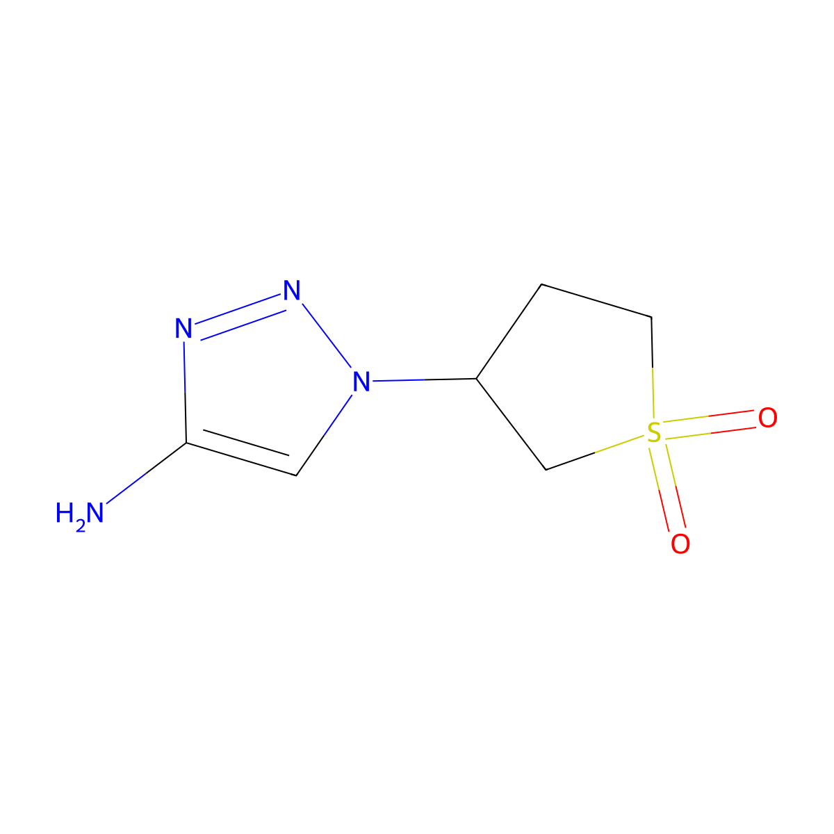3-(4-Amino-1h-1,2,3-triazol-1-yl)tetrahydrothiophene 1,1-dioxide molecular structure, CAS 1523326-45-5
