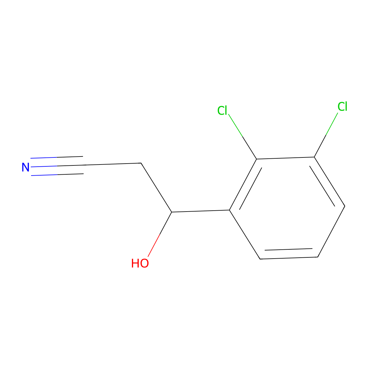 3-(2,3-Dichlorophenyl)-3-hydroxypropanenitrile molecular structure, CAS 1523347-10-5