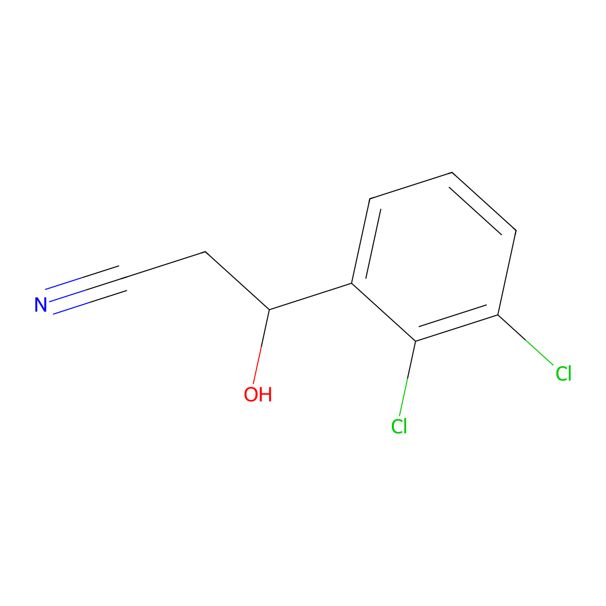 3-(2,3-Dichlorophenyl)-3-hydroxypropanenitrile molecular structure, CAS 1523347-10-5