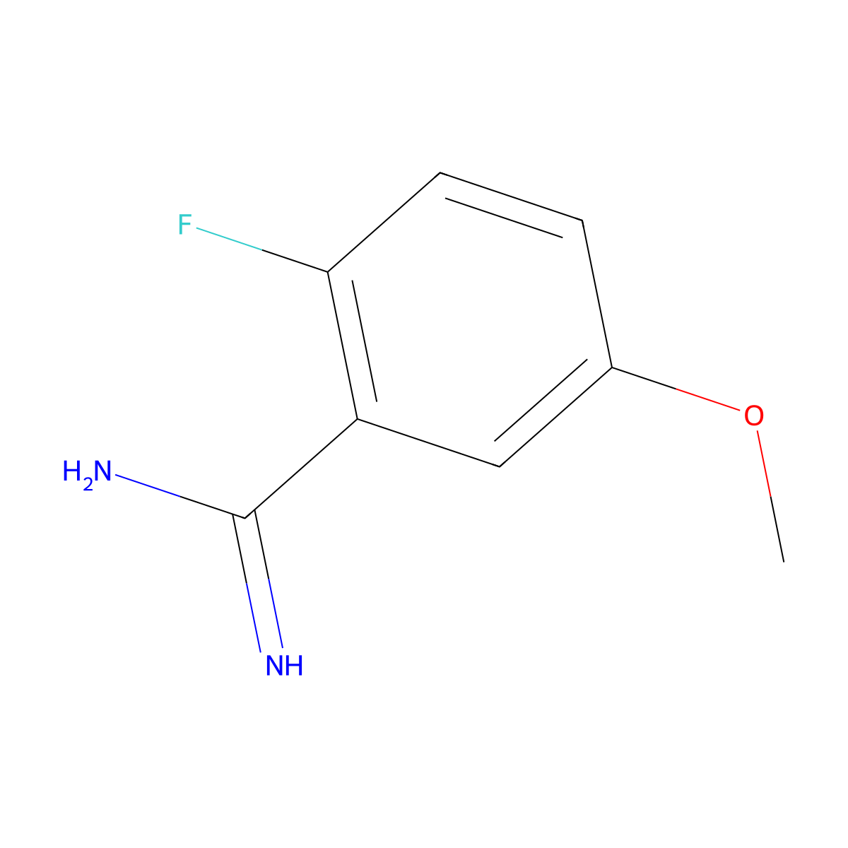 2-Fluoro-5-methoxybenzamidine molecular structure, CAS 152335-99-4