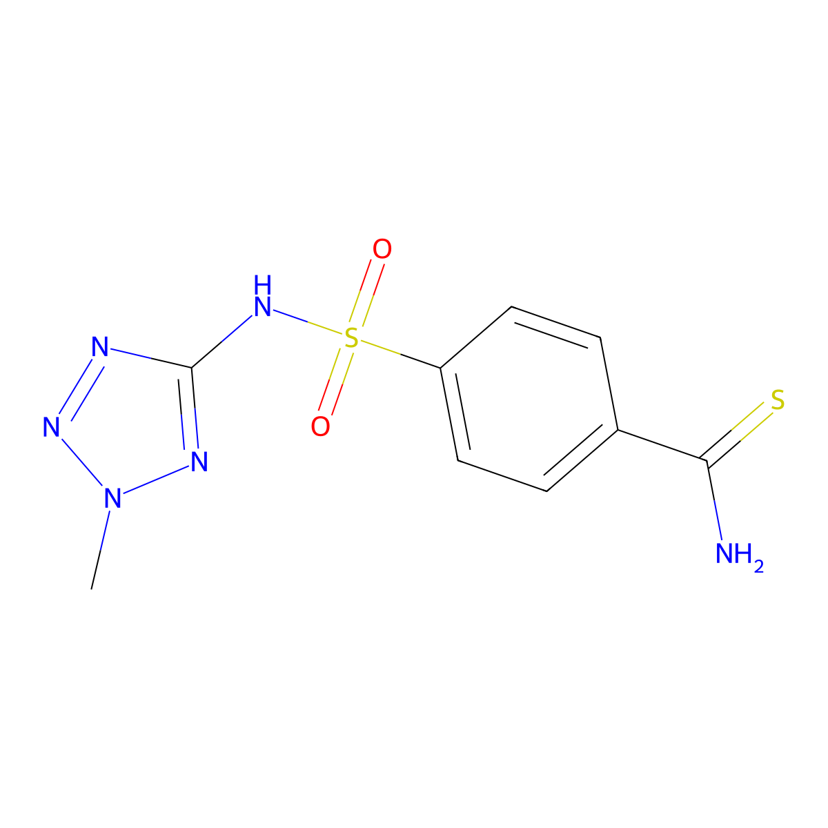 4-(N-(2-methyl-2H-tetrazol-5-yl)sulfamoyl)benzothioamide molecular structure, CAS 1523366-51-9