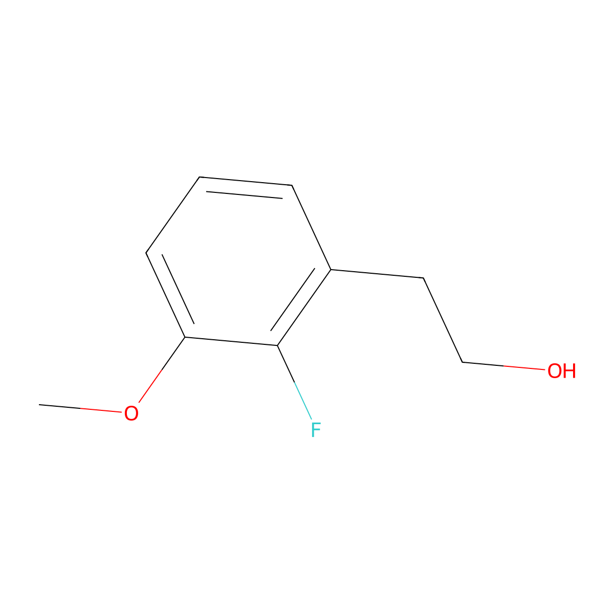 2-(2-Fluoro-3-methoxyphenyl)ethan-1-OL molecular structure, CAS 1523385-82-1