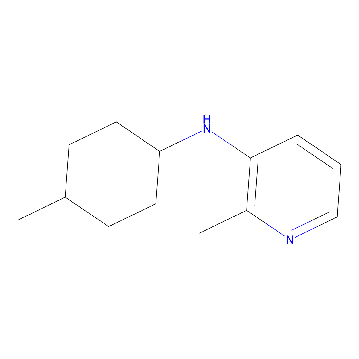 2-Methyl-N-(4-methylcyclohexyl)pyridin-3-amine molecular structure, CAS 1523394-90-2