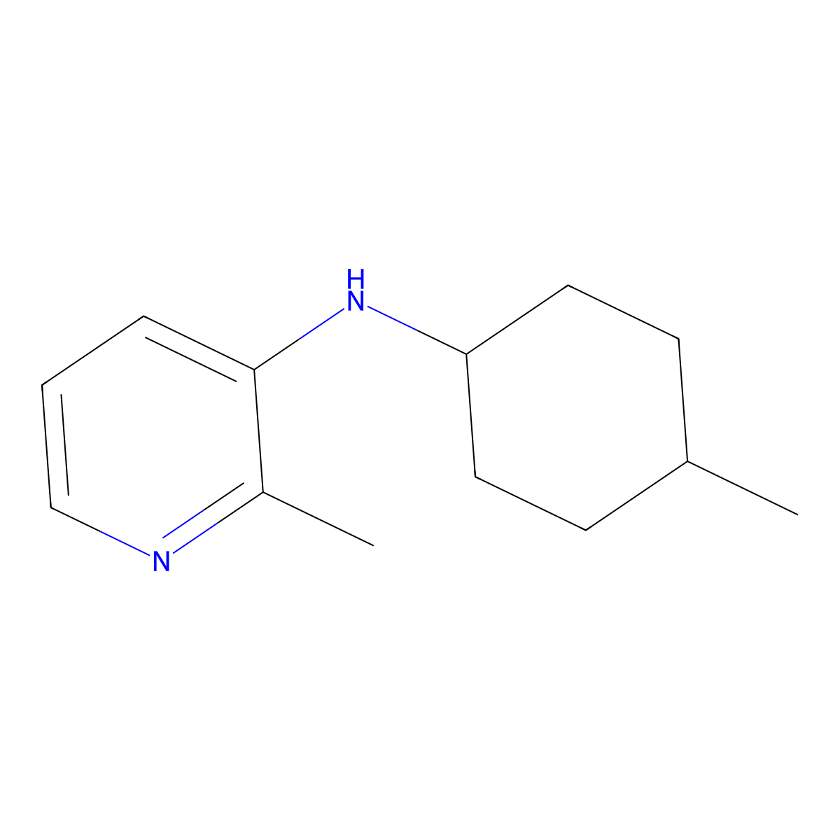 2-Methyl-N-(4-methylcyclohexyl)pyridin-3-amine molecular structure, CAS 1523394-90-2