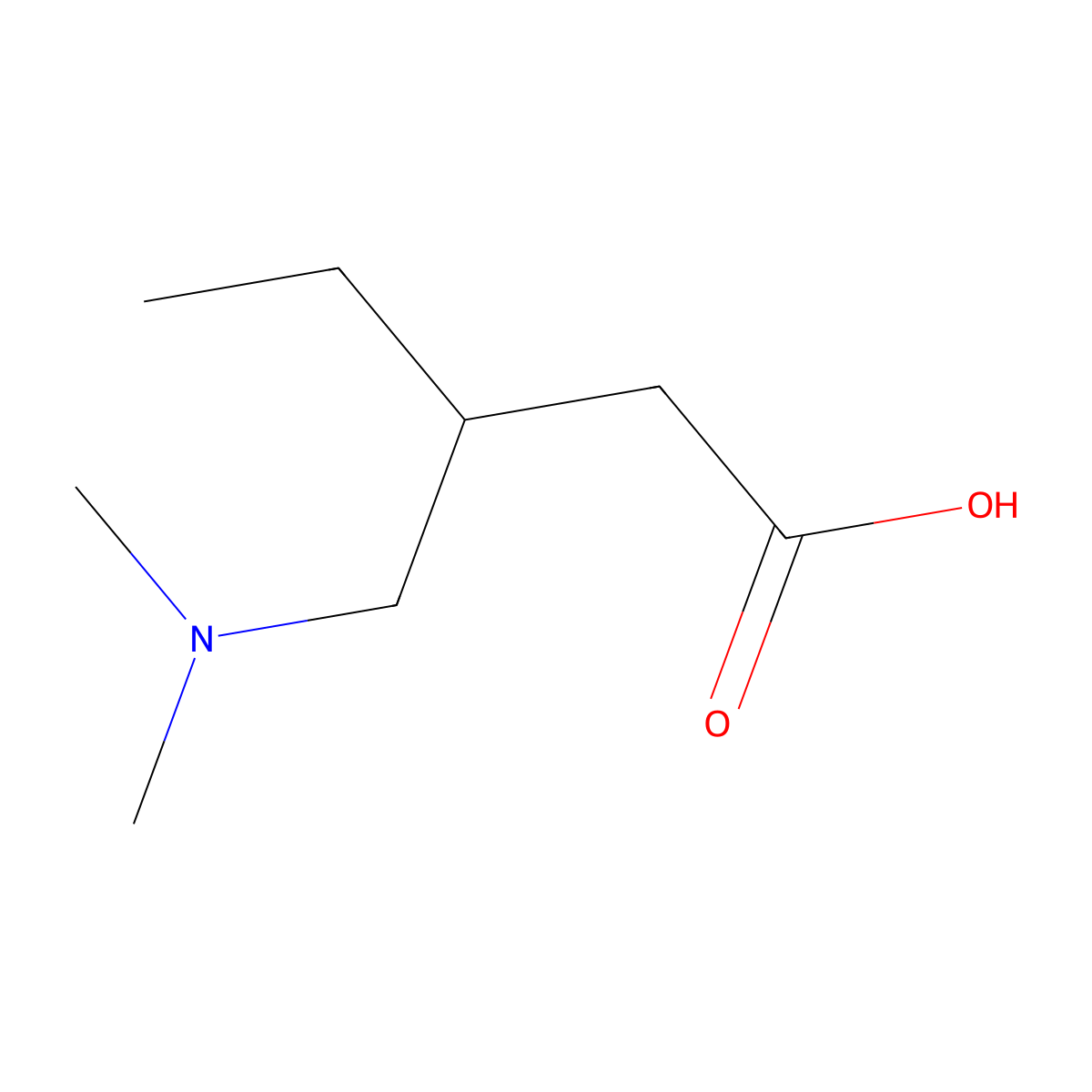 3-[(Dimethylamino)methyl]pentanoic acid molecular structure, CAS 1523397-63-8