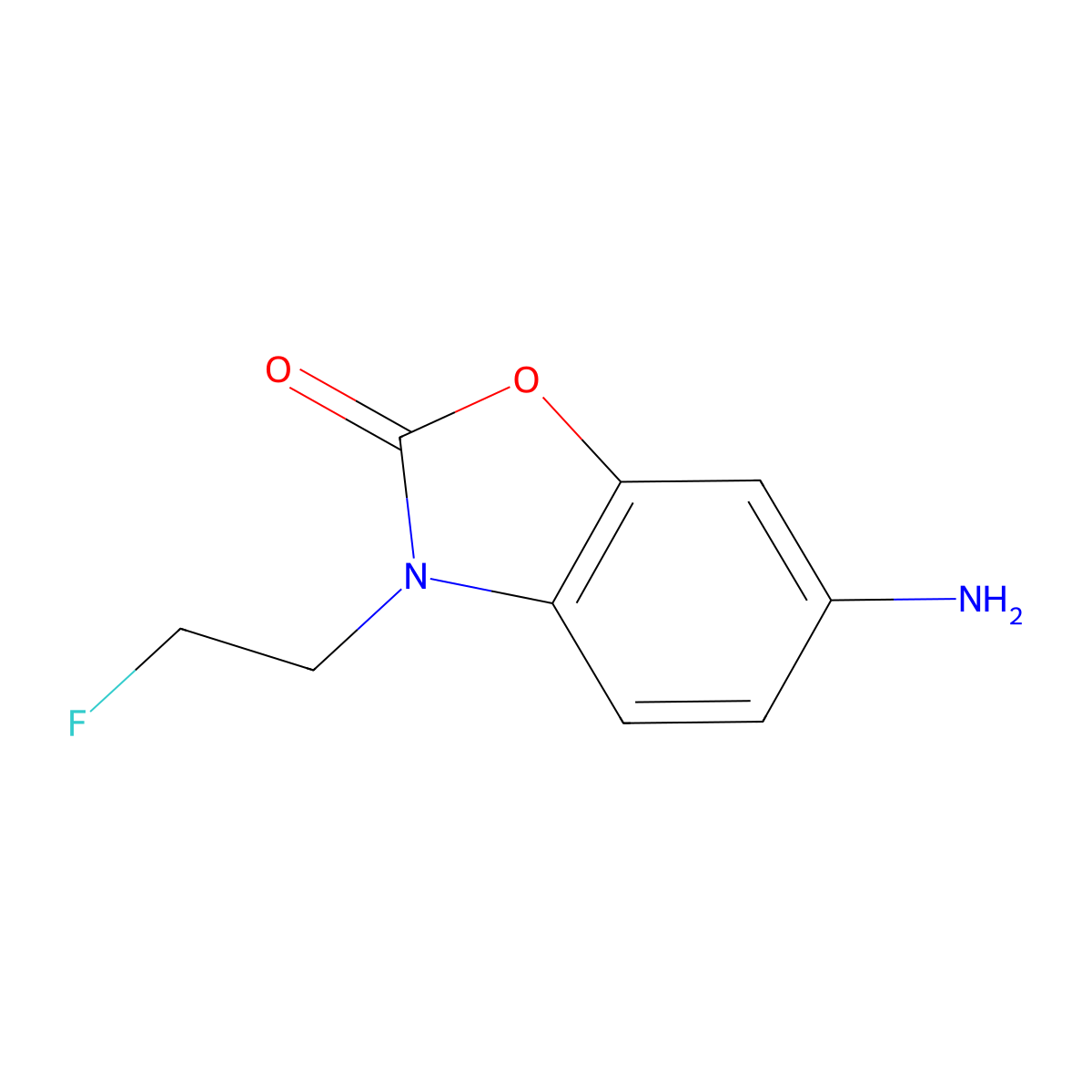 6-Amino-3-(2-fluoroethyl)-2,3-dihydro-1,3-benzoxazol-2-one molecular structure, CAS 1523412-62-5