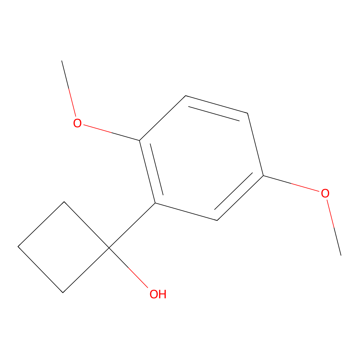 1-(2,5-Dimethoxyphenyl)cyclobutanol molecular structure, CAS 1523434-16-3