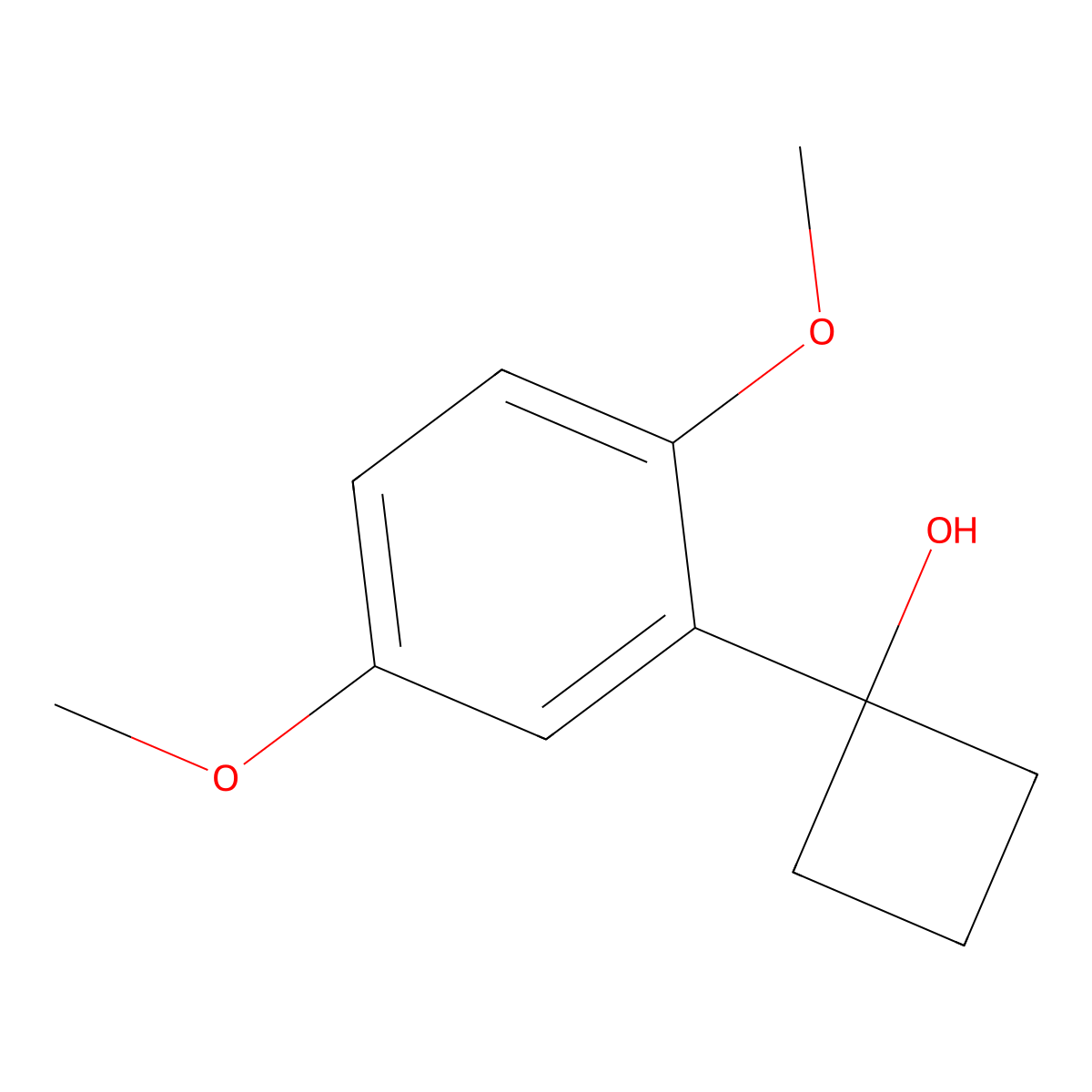 1-(2,5-Dimethoxyphenyl)cyclobutanol molecular structure, CAS 1523434-16-3