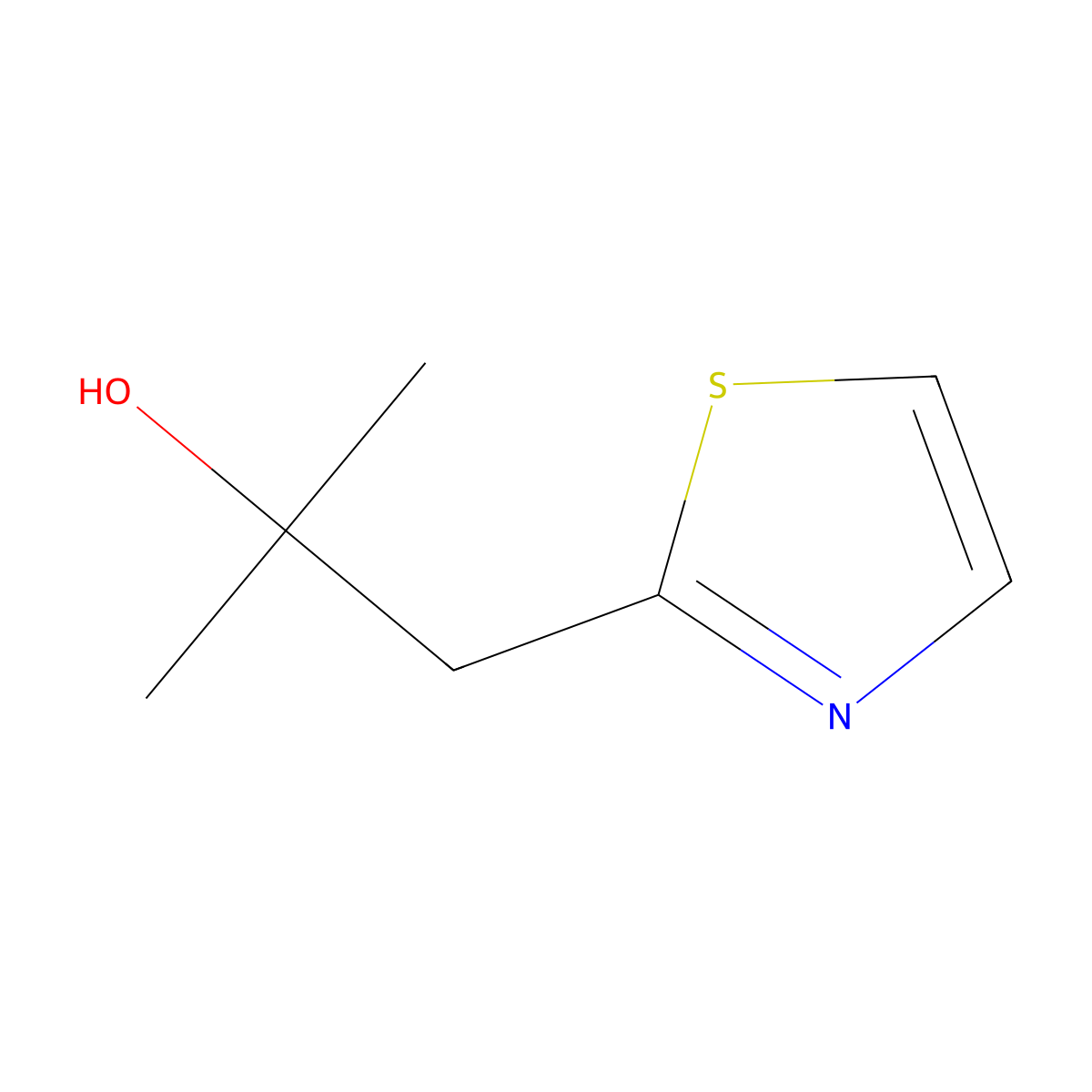 2-Methyl-1-(thiazol-2-yl)propan-2-ol molecular structure, CAS 1523460-29-8