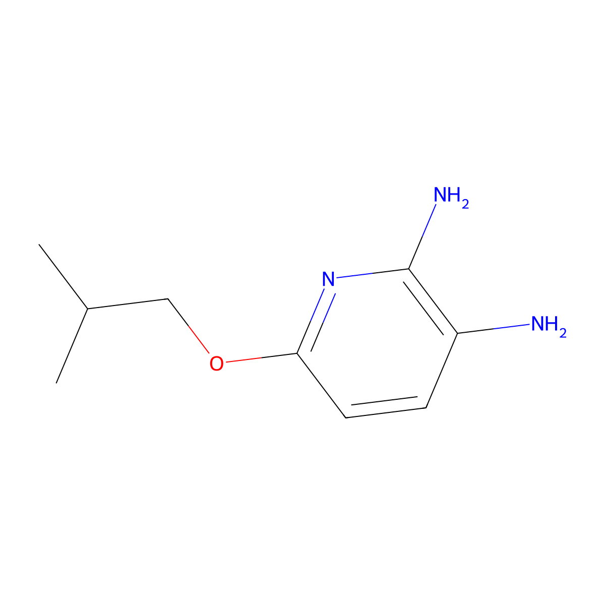 6-(2-Methylpropoxy)pyridine-2,3-diamine molecular structure, CAS 1523481-41-5