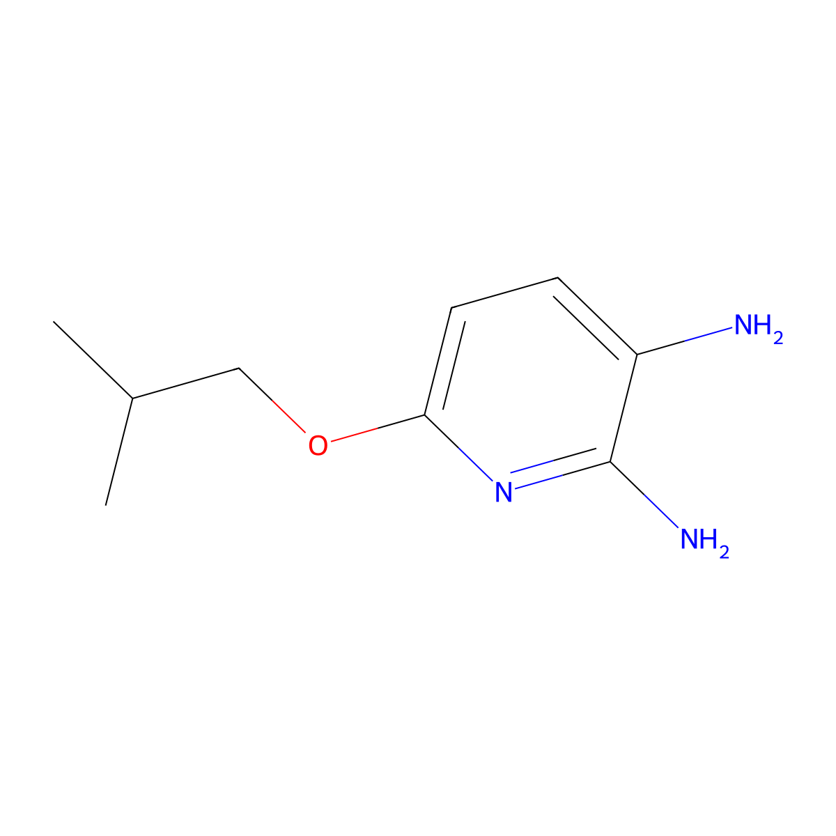 6-(2-Methylpropoxy)pyridine-2,3-diamine molecular structure, CAS 1523481-41-5