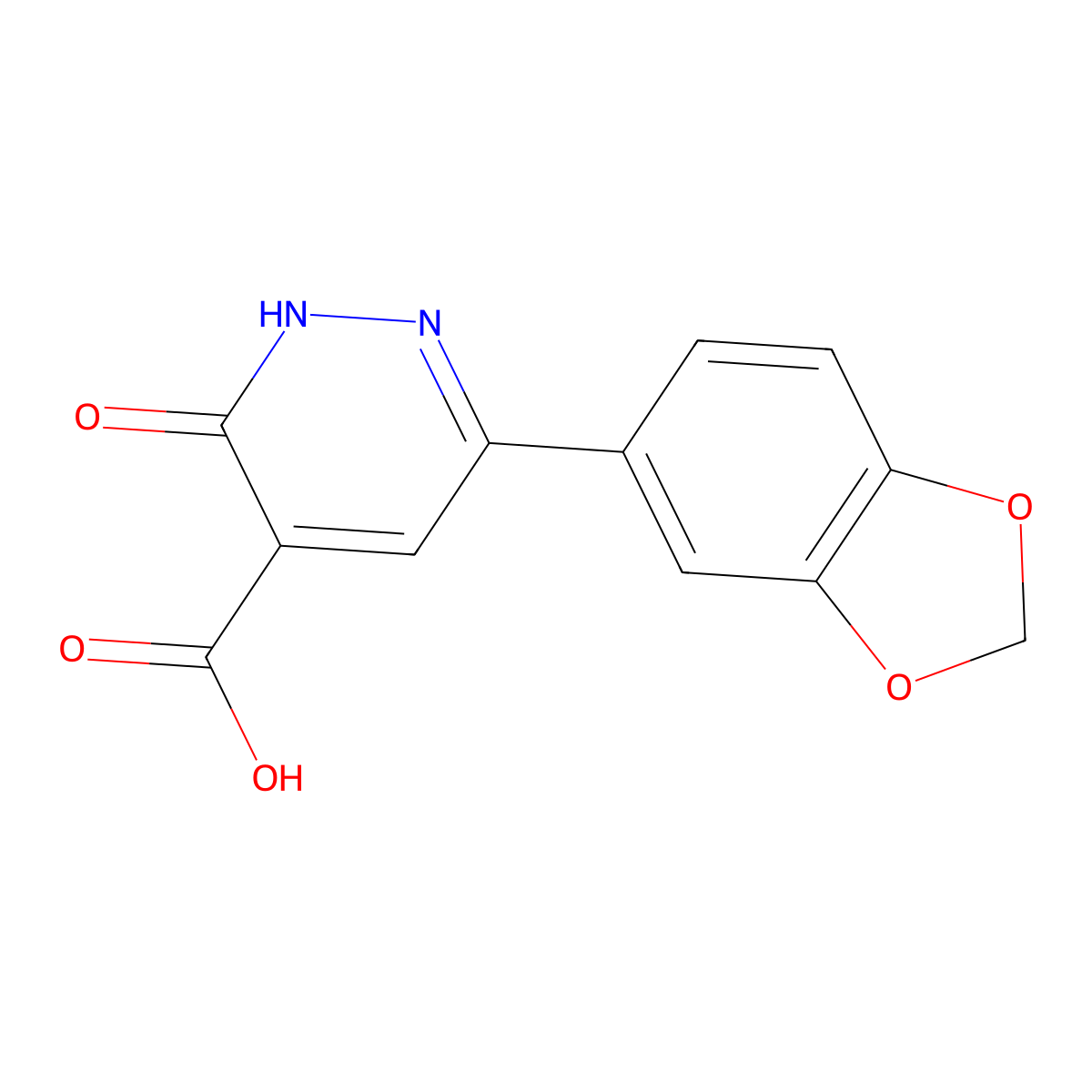 6-(Benzo[d][1,3]dioxol-5-yl)-3-oxo-2,3-dihydropyridazine-4-carboxylic acid molecular structure, CAS 1523488-97-2