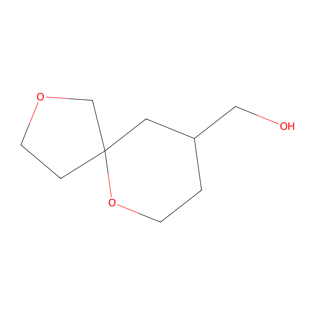 (2,6-Dioxaspiro(4.5)decan-9-yl)methanol molecular structure, CAS 1523512-55-1