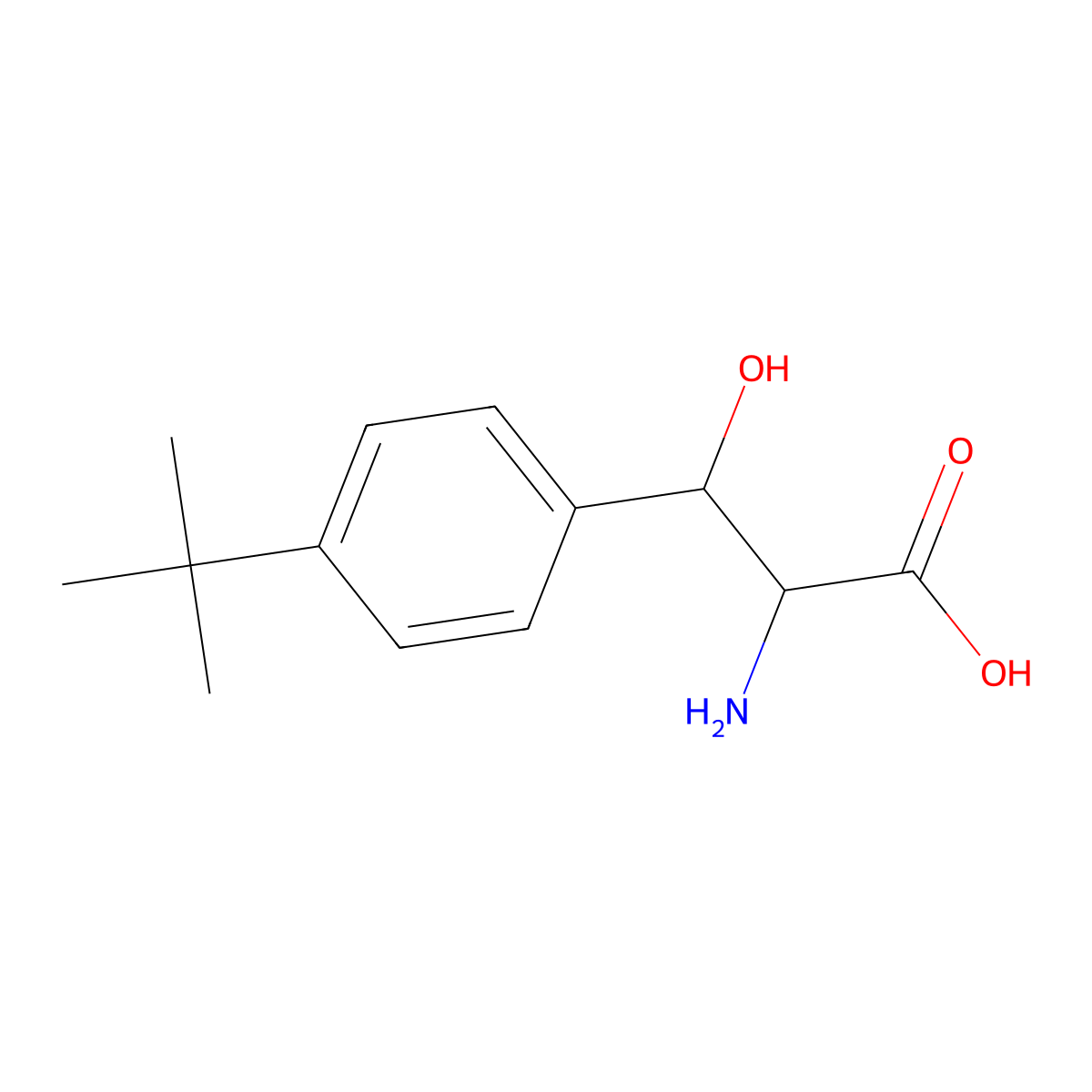 2-Amino-3-(4-(tert-butyl)phenyl)-3-hydroxypropanoic acid molecular structure, CAS 1523520-66-2