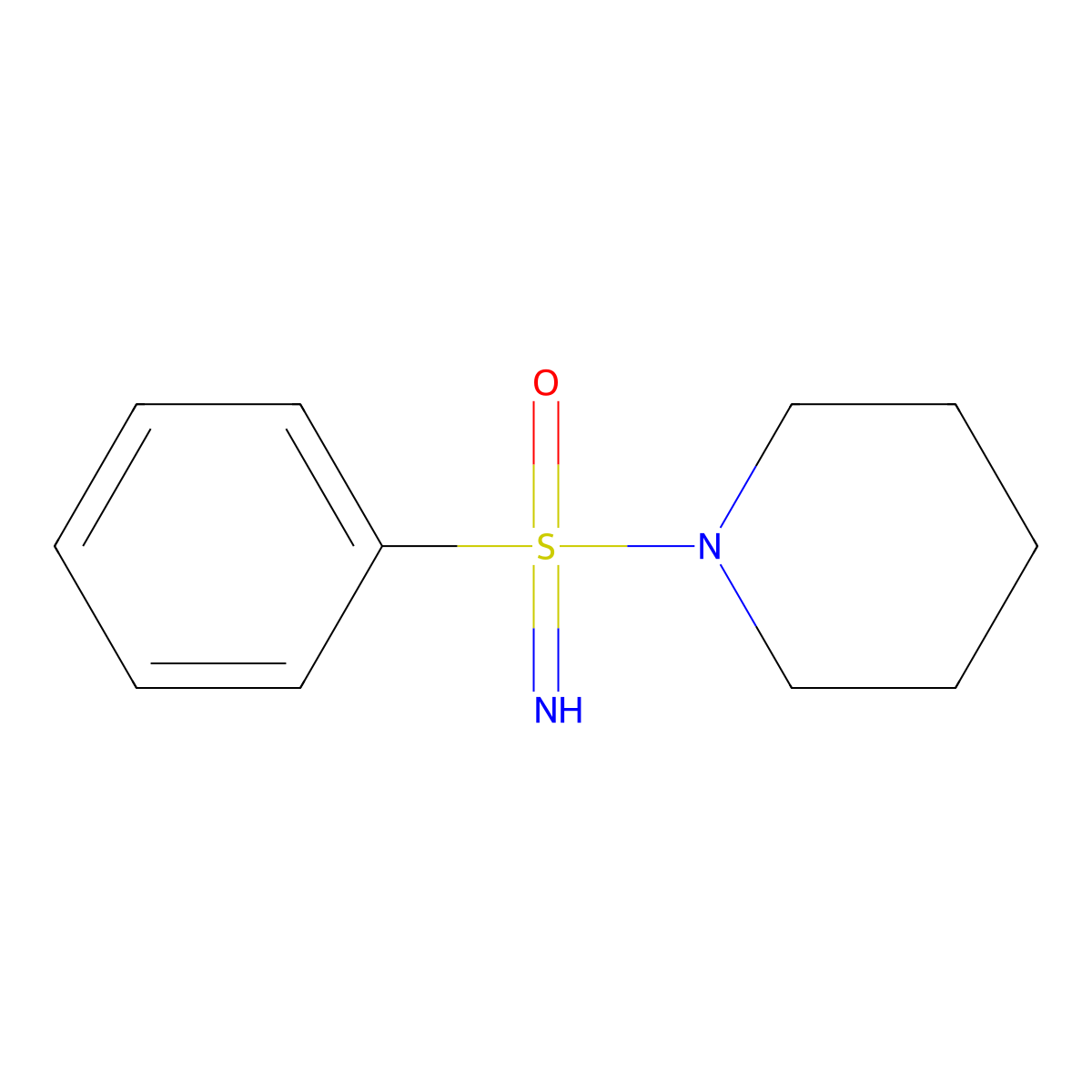 1-(Phenylsulfonimidoyl)piperidine molecular structure, CAS 1523523-71-8