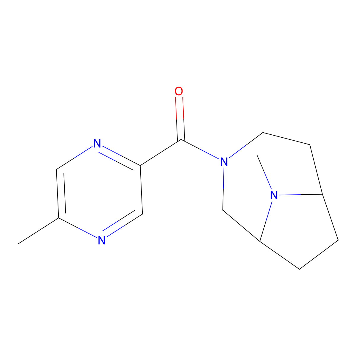 [(1R,6S)-9-Methyl-3,9-diazabicyclo[4.2.1]nonan-3-yl]-(5-methylpyrazin-2-yl)methanone molecular structure, CAS 1523530-31-5