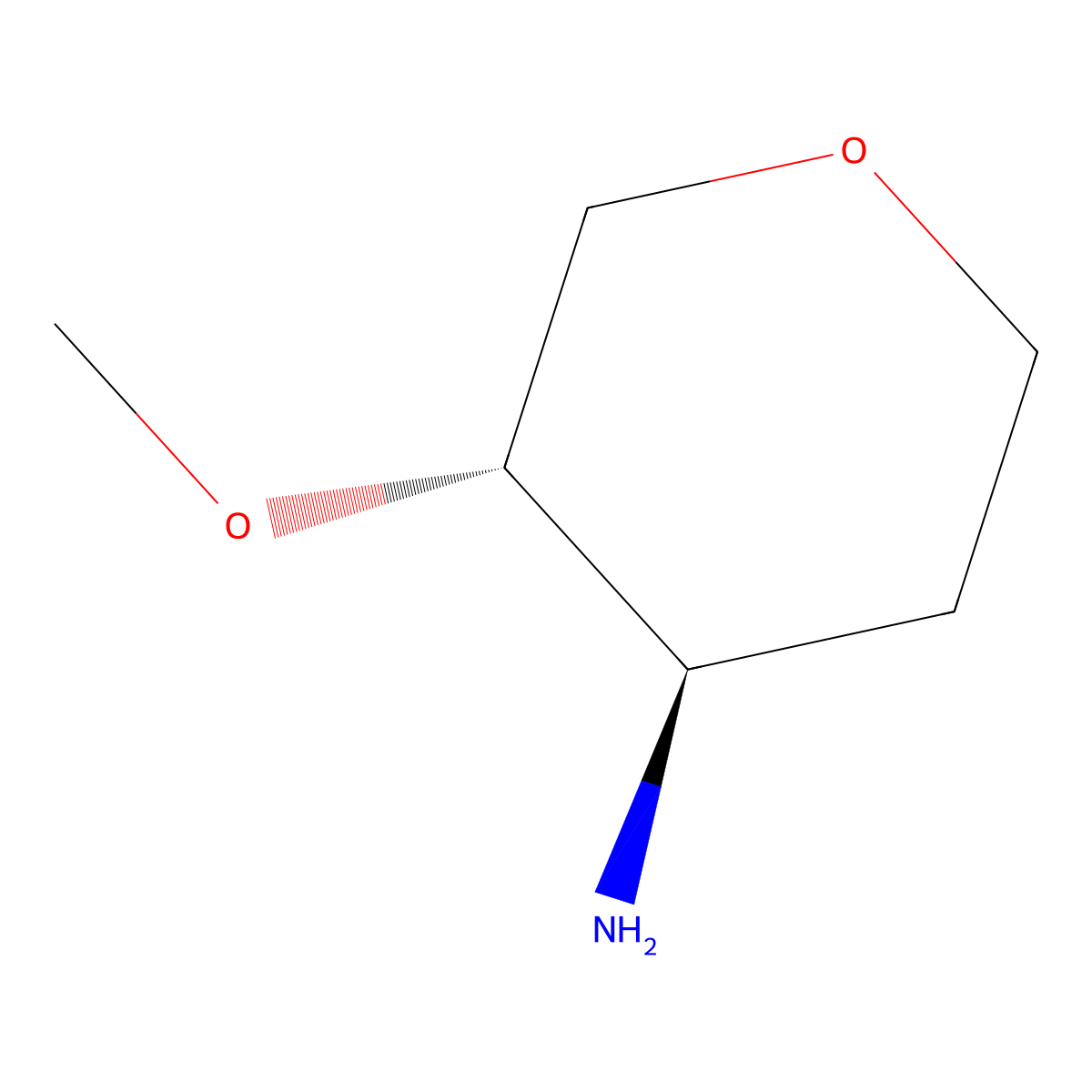 trans-4-Amino-3-(methoxy)tetrahydropyran molecular structure, CAS 1523530-32-6