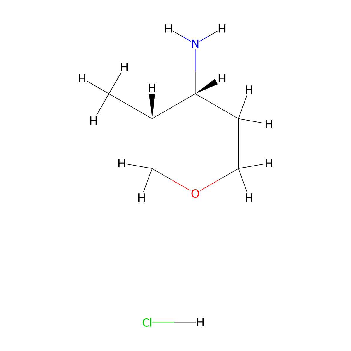 cis-3-Methyl-4-aminotetrahydropyran hydrochloride molecular structure, CAS 1523530-53-1