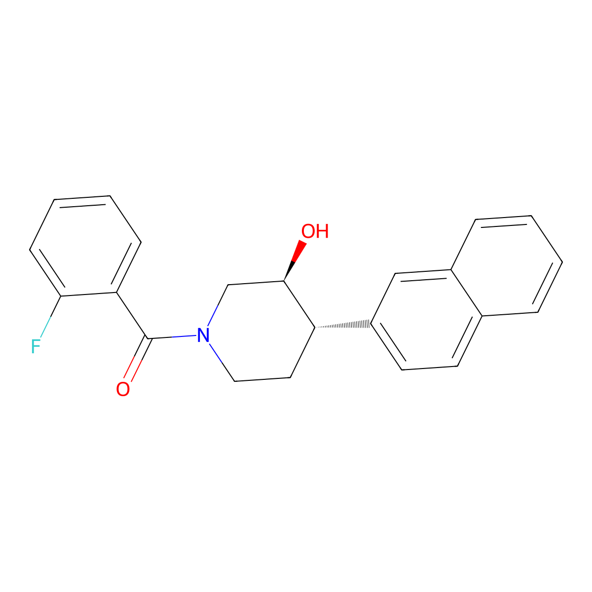 (3S*,4S*)-1-(2-fluorobenzoyl)-4-(2-naphthyl)piperidin-3-ol molecular structure, CAS 1523530-68-8