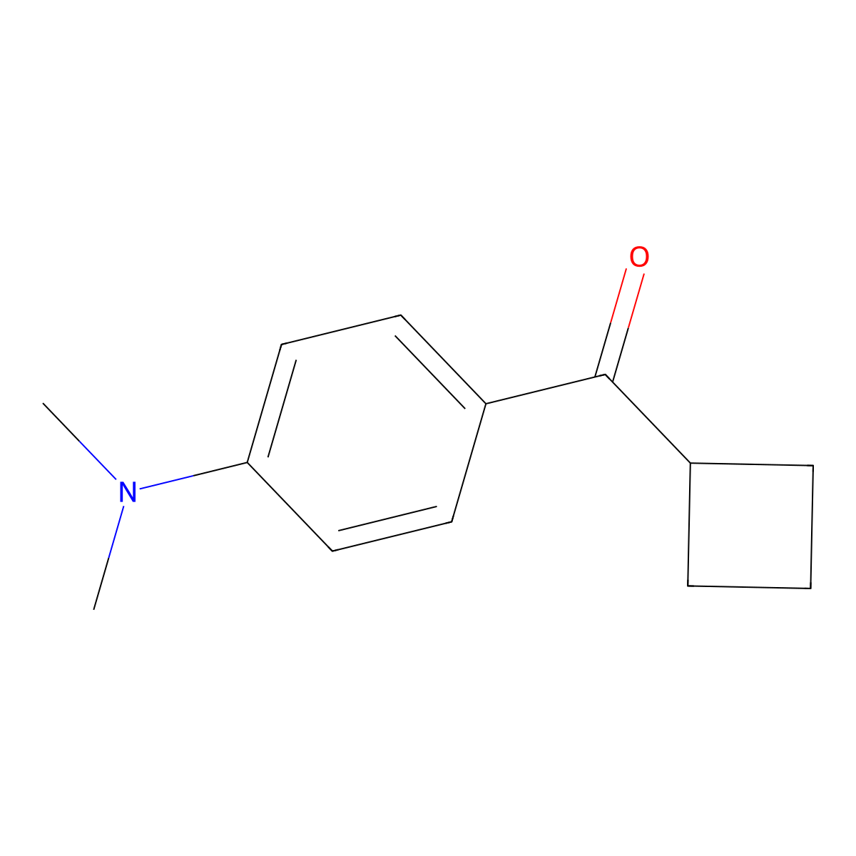 Cyclobutyl[4-(dimethylamino)phenyl]methanone molecular structure, CAS 1523535-71-8