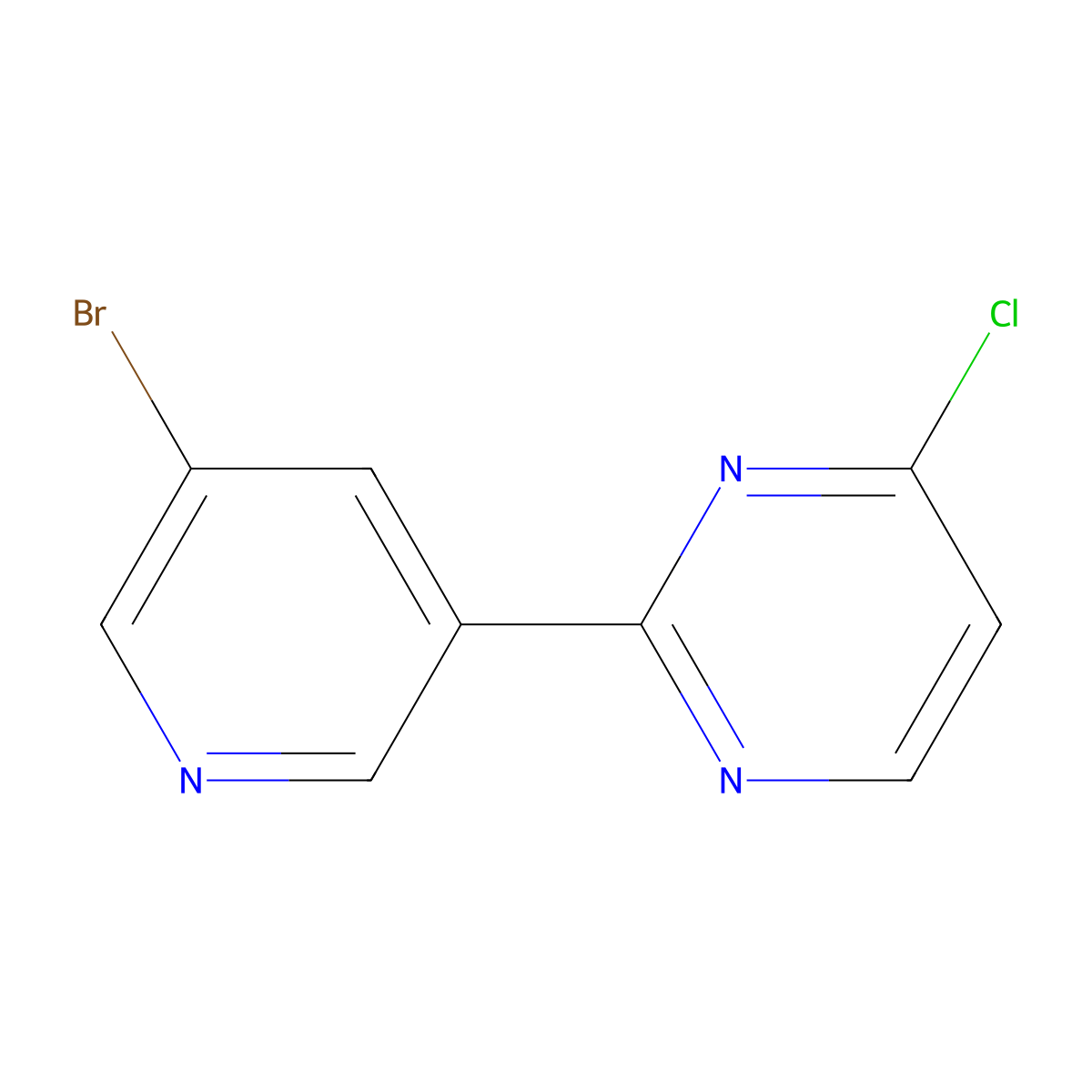 2-(5-Bromopyridin-3-yl)-4-chloropyrimidine molecular structure, CAS 1523535-91-2