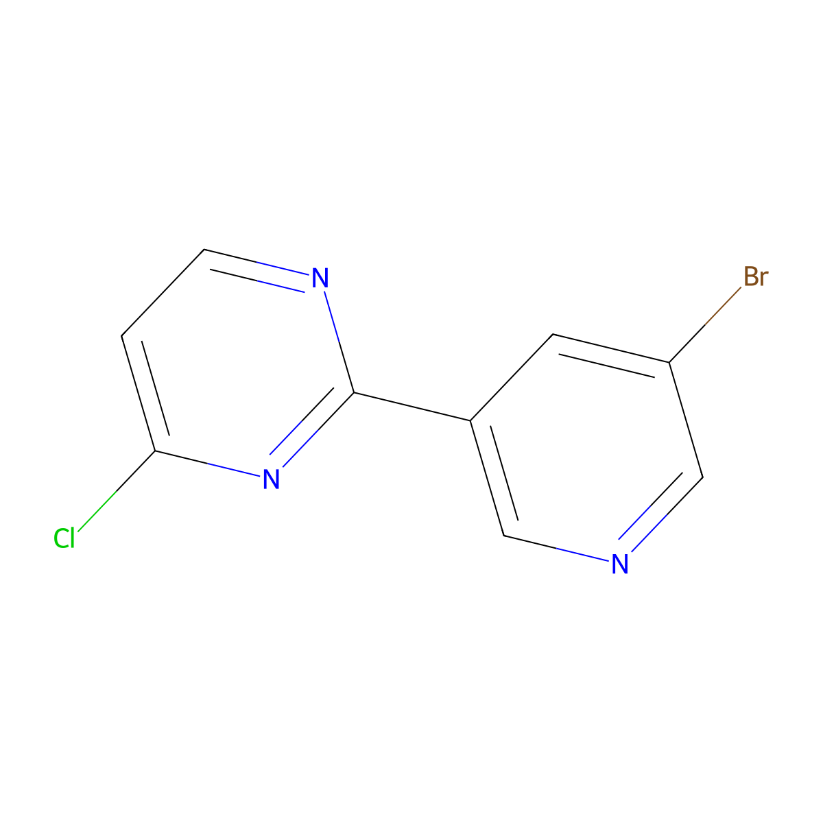 2-(5-Bromopyridin-3-yl)-4-chloropyrimidine molecular structure, CAS 1523535-91-2