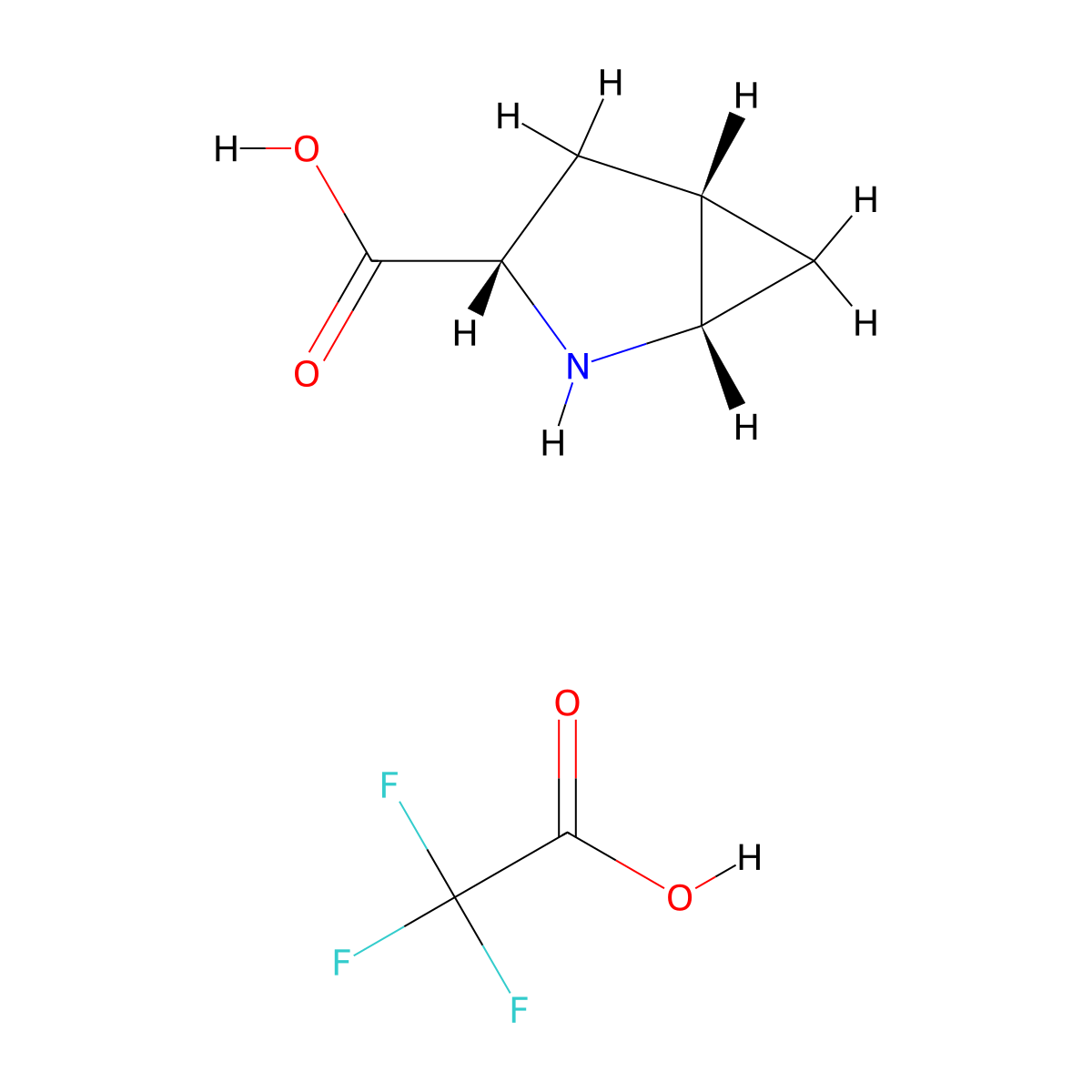 (1s,3s,5s)-2-Azabicyclo[3.1.0]hexane-3-carboxylic acid trifluoro acetate molecular structure, CAS 1523541-80-1