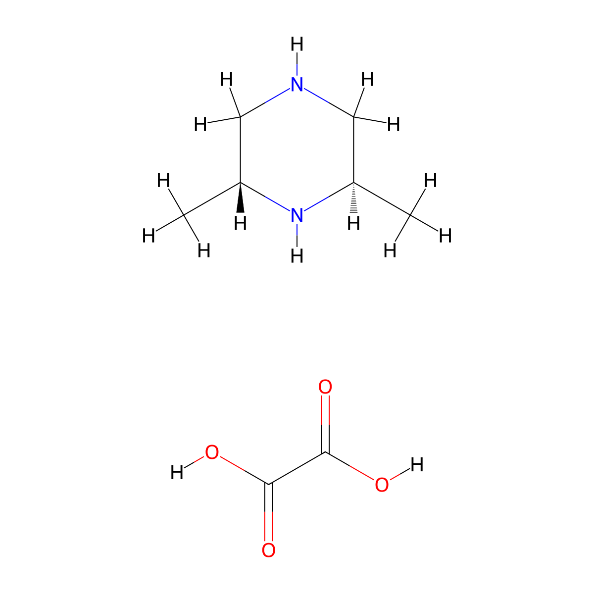 (2R,6R)-2,6-Dimethylpiperazine oxalate molecular structure, CAS 1523541-98-1