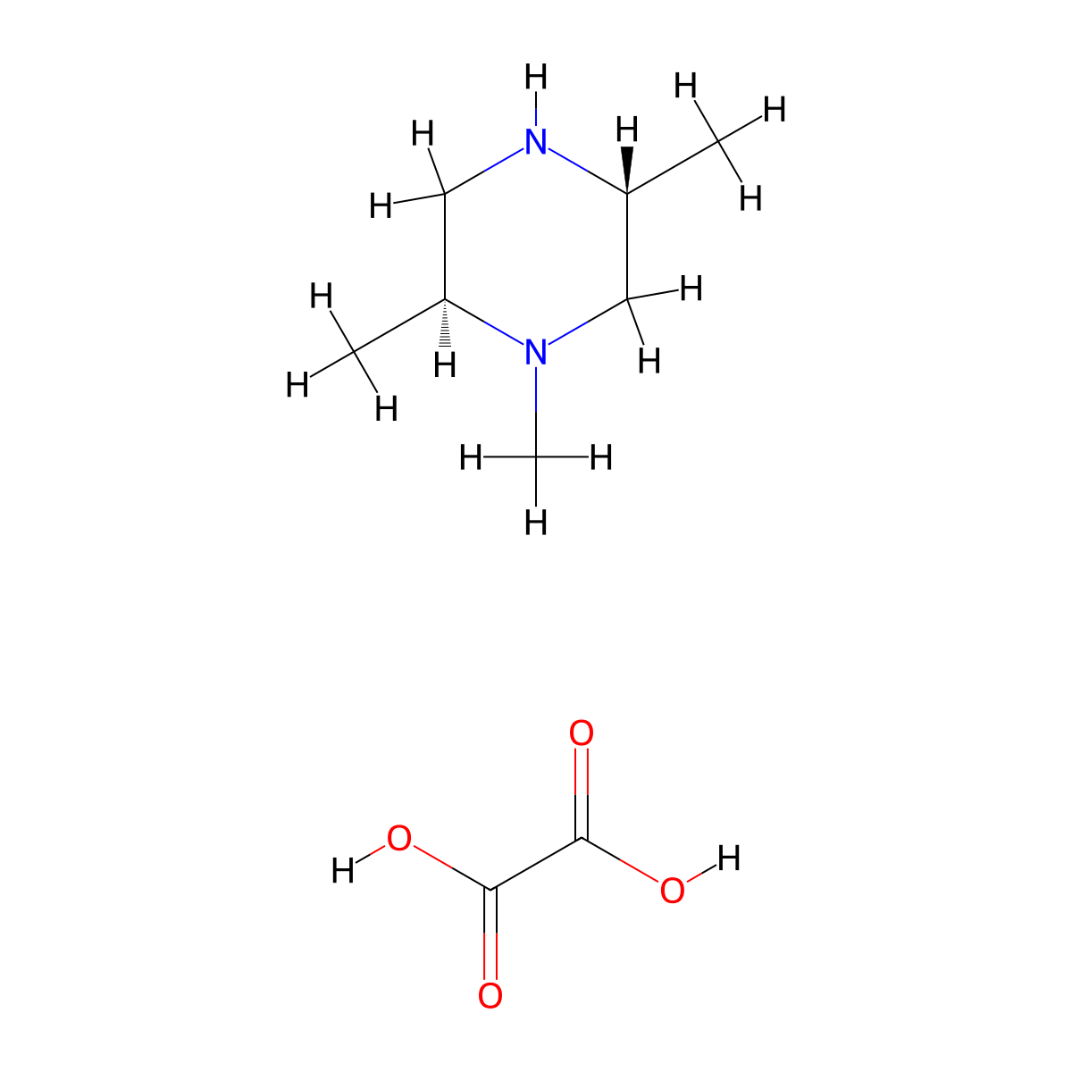 (2S,5R)-1,2,5-Trimethylpiperazine oxalate molecular structure, CAS 1523541-99-2