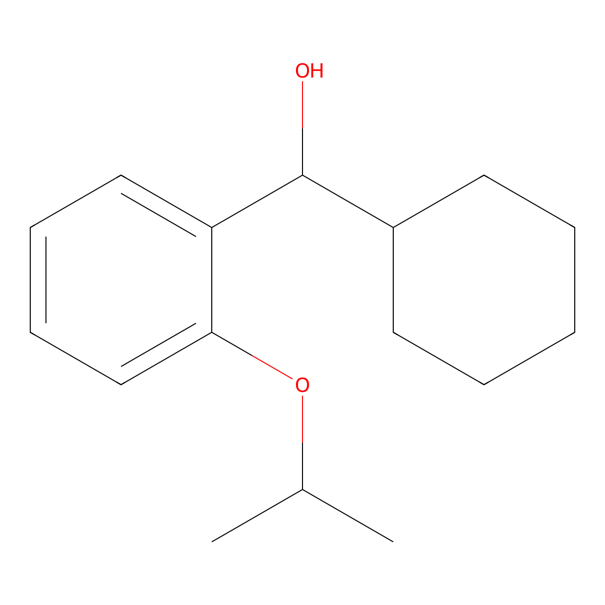 alpha-Cyclohexyl-2-(1-methylethoxy)benZenemethanol molecular structure, CAS 1523545-36-9